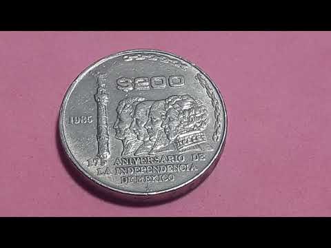 Monedas México 200 Pesos 1985.comemoratiba 175 Aniversario De La Independencia De México