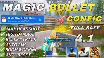 BGMI 4.1🔥MAGIC BULLET TRACKING AUTOHEADSHOT CONFIG FILE |HIGH DAMAGE AIMBOT CONFIG BGMI4.1 RJ CHEATS