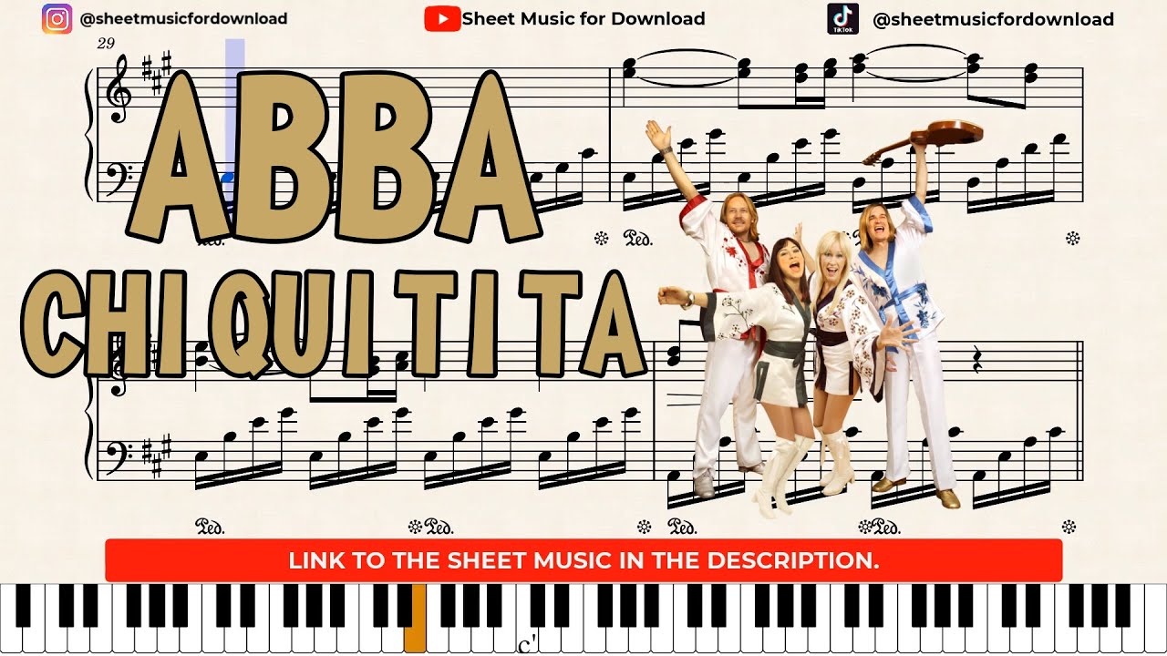 Chiquitita - ABBA (Piano Version) + Sheet Music