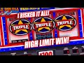   screamworthy jackpot win on 100 denom red white and blue slot machine 