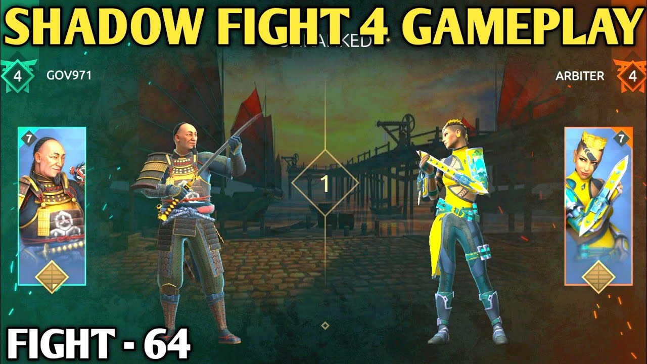 Fight - 64 || shadow fight 4 gameplay || ranked match  || shadow fight 4 || android games