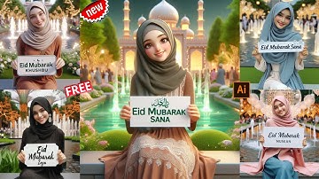New Style Eid Mubarak AI Photo Editing|Eid Mubarak AI Photo kaise banaye|Bing AI