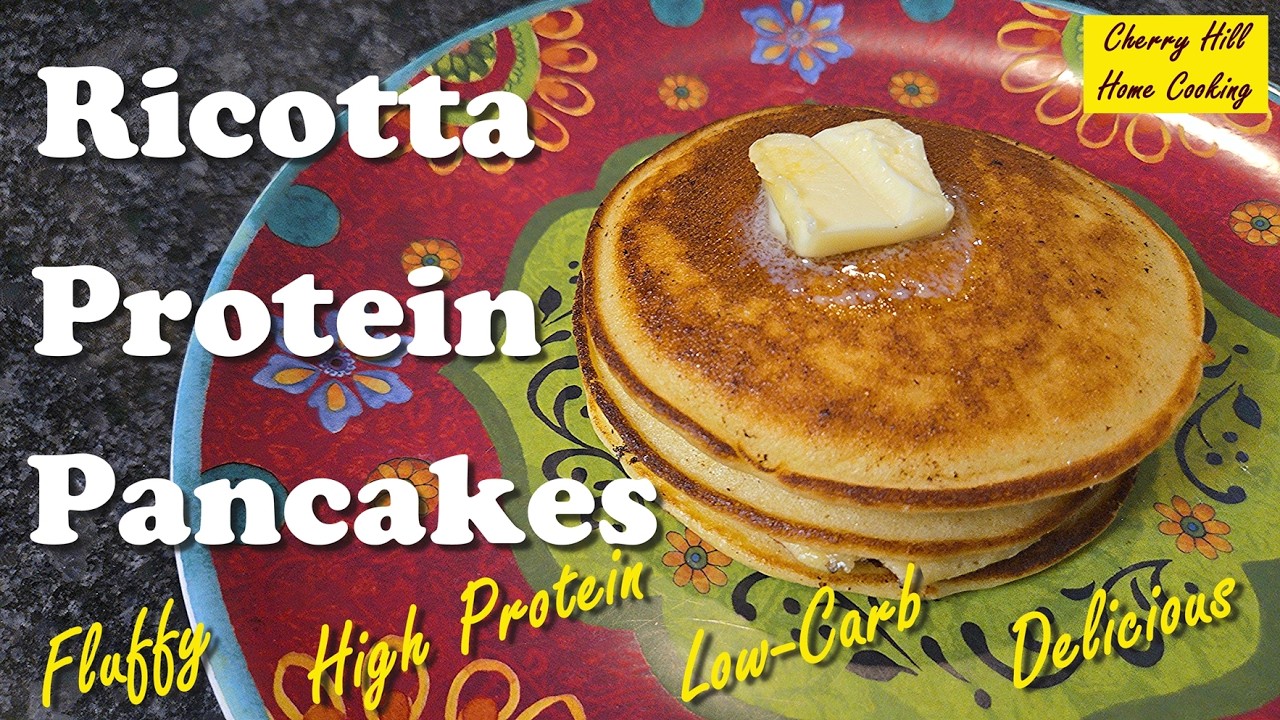 How to make Ricotta Protein Pancakes (low carb, high protein) - YouTube