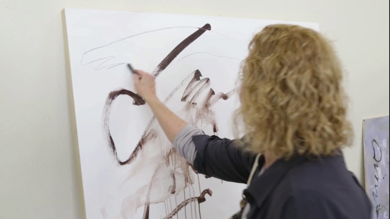 One way to start a painting:  Suzanne Jacquot demonstrates a technique