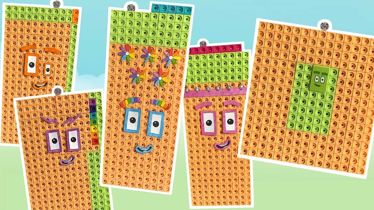 The Numberblocks Mathlink Cubes 240-249 | Giant Numberblocks | Number ...