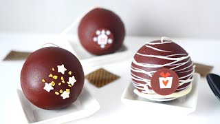 Hot Chocolate Bombs with Marshmallows Melting チョコカプセルからマシュマロとココアパウダーが出てくるホットチョコレート