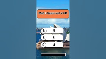 What is Square root of 64. Guess the Correct Answer #quiz #mindbendingquiz  #generalknowledge
