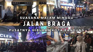 Suasana Jalan Braga Bandung Saat Malam Minggu   Super Ramai!