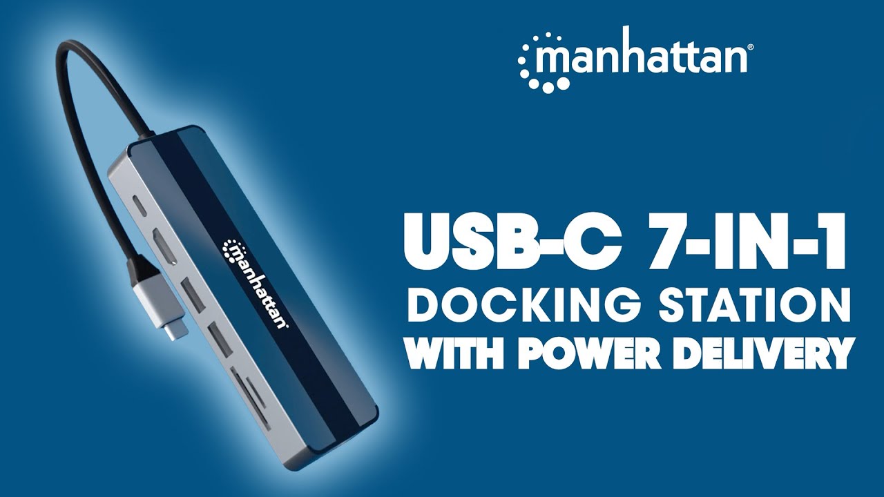 USB-C 7-in-1 Docking Station with Power Delivery - YouTube