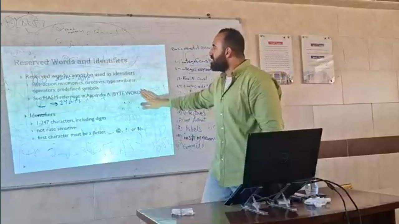 (Lecture 4 - Microprocessor : In Arabic) Basic elements of Assembly language 