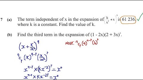 BINOMIAL THEOREM-2023 Additional mathematics internal G12 ECZ exam Q7 P1