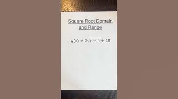 Square Root Functions - Domain and Range #squarerootfunctions #domainandrange