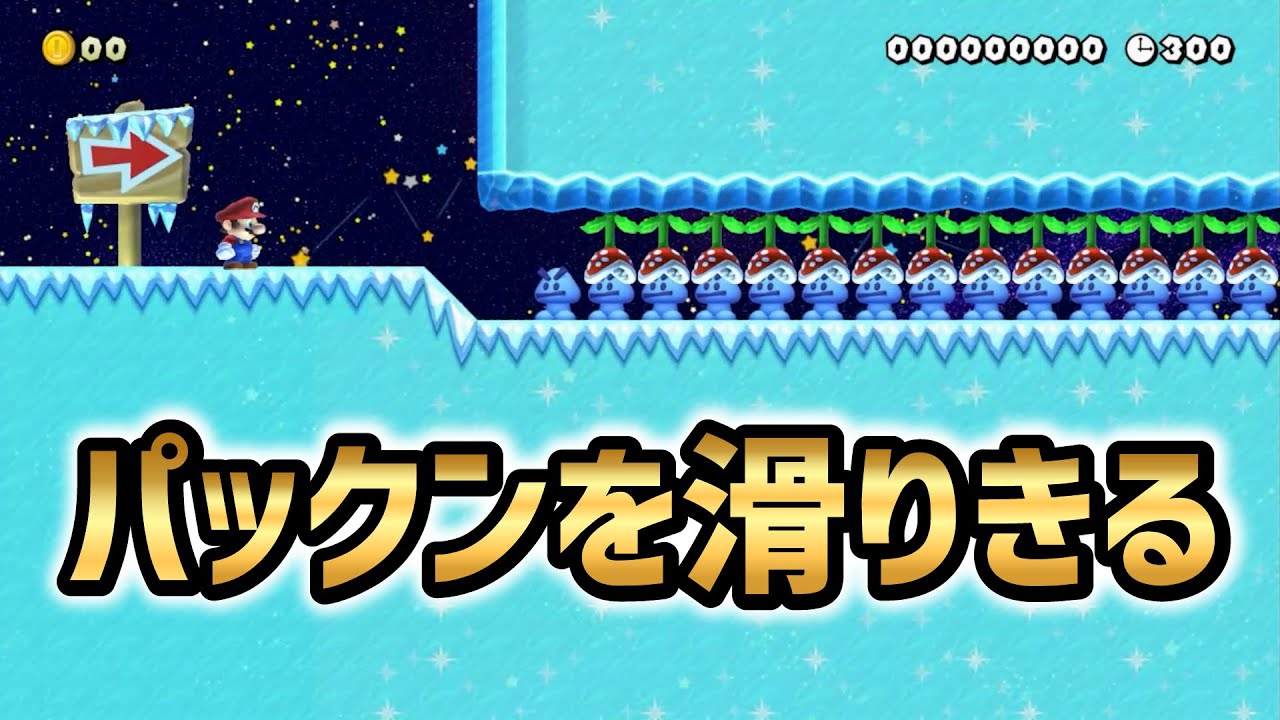 パックンを滑りきる　マリオメーカー２