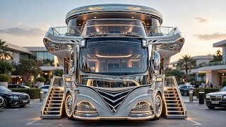 A Palace That DRIVES? This $3.5M Silver Chrome Bus SHOCKED The World! screenshot 4
