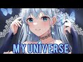 Nightcore coldplay x bts  my universe lyrics