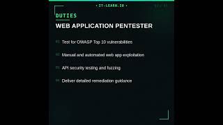 Web Application Pentester Career Path Explained #Shorts