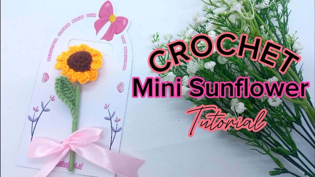 How To Crochet Mini Sunflower Tutorial 🌸 Beginner Friendly #crochet # ...
