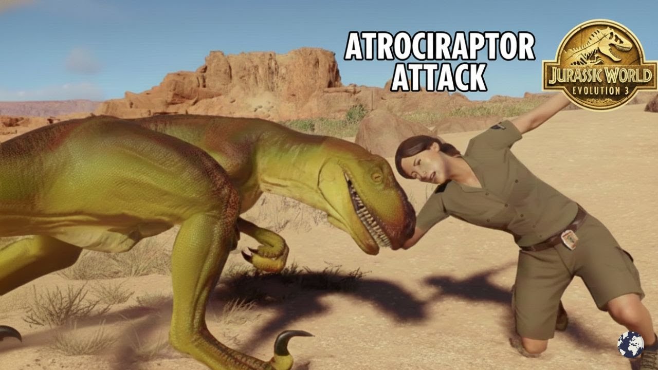 Jw3 Raptor JWE3 Atrociraptor ATTACK! | Hunt, Unique Behavior & Animations Showcase ...