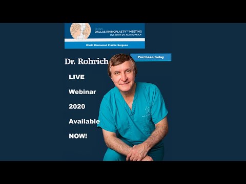 Video thumbnail: Dallas Rhinoplasty Meeting 2020 Live Webinar now available · Rod J. Rohrich, M.D. Plastic Surgeon