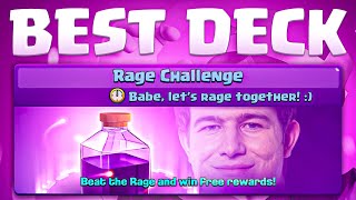 Best Deck for Rage Challenge in Clash Royale! Win First Try!