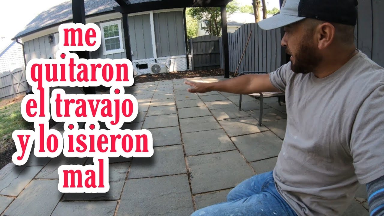 como hacer un patio de piedra oh pavers YouTube