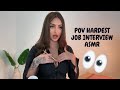 POV Your HARDEST Job Interview ASMR