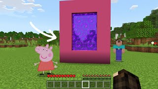 How to Build Peppa Pig Portal in Minecraft - Gameplay - Coffin Meme