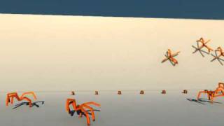 anim test cycle de marche style insecte à 6 pattes