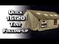 Quick Tent Follow-Up: 16x20 Davis Tent Quick Tent Follow-Up: 16x20 Davis Tent
