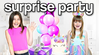 Surprising Little Sister with a UNICORN PARTY! | Fizz Sisters