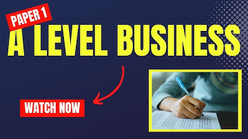 EDEXCEL A Level Business Paper 1 ✅