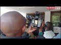 Felix Odiwuor alias Jalas arrives at the Langata constituency tallying center