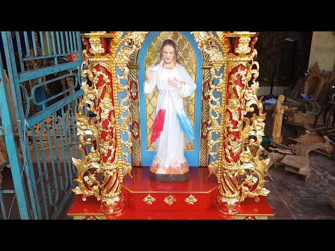 Video Mẫu Bàn Thờ Chúa Đẹp 1 Ban Làm Bằng Gỗ Dỗi Sơn Son... - youtube