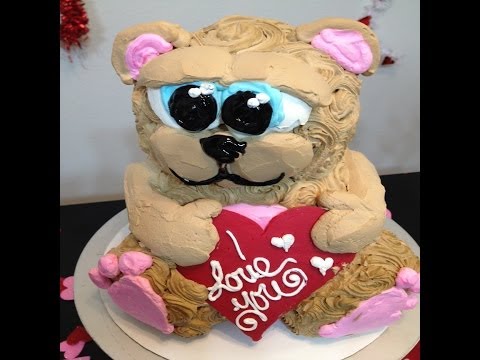 Teddy Bear Cake in Butter Cream- Cake Decorating- How to