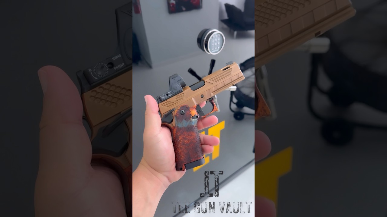 COMBAT PRECISION M5-P 2011 PORTED 9MM CUSTOM BUILD 1 OF 1. TRIJICON SRO. STEEL FRAME ALUMINUM GRIPS