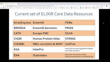 ELIXIR Webinar -  selection process for ELIXIR Core Data Resources and Deposition Databases