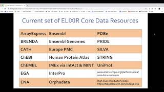 ELIXIR Webinar -  selection process for ELIXIR Core Data Resources and Deposition Databases