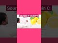 Sources of Vitamin C | Natural Sources of C | #viral #trending #youtubeshorts #biology