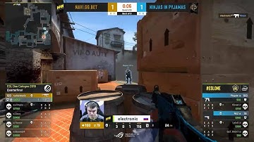 electroNic 1v3 clutch vs. NIP | ESL ONE COLOGNE 2019