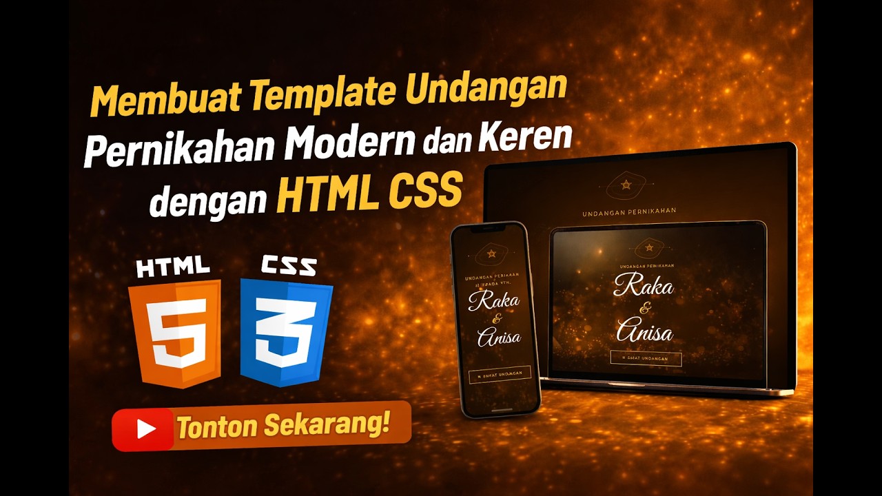 Membuat Template Undangan Pernikahan Modern dan Keren dengan HTML CSS ...