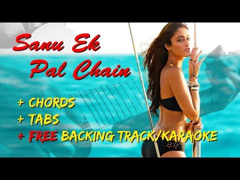 Sanu Ek Pal Chain | EASY | BEGINNERS Lead Guitar Lesson + Chords + FREE Backing Track/Karaoke | Raid