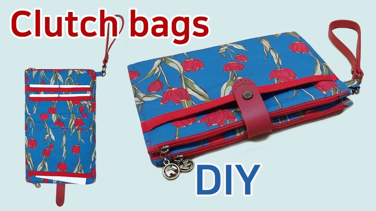 DIY Clutch bags diy/Clutches / Clutch bag tutorial/크러치백 만들기/지퍼파우치