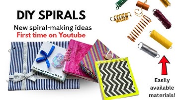 DIY Cute Spiral Note Book|How To Make Spirals At Home| HandMade Journal Tutorial|Hand  Made Spirals