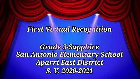 GRADE 3 VIRTUAL RECOGNITION | VIRTUAL RECOGNITION DAY