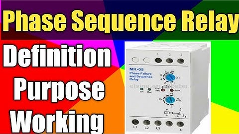 Phase Sequence Relay | Phase Reversal Relay | How Relay Works| Hindi