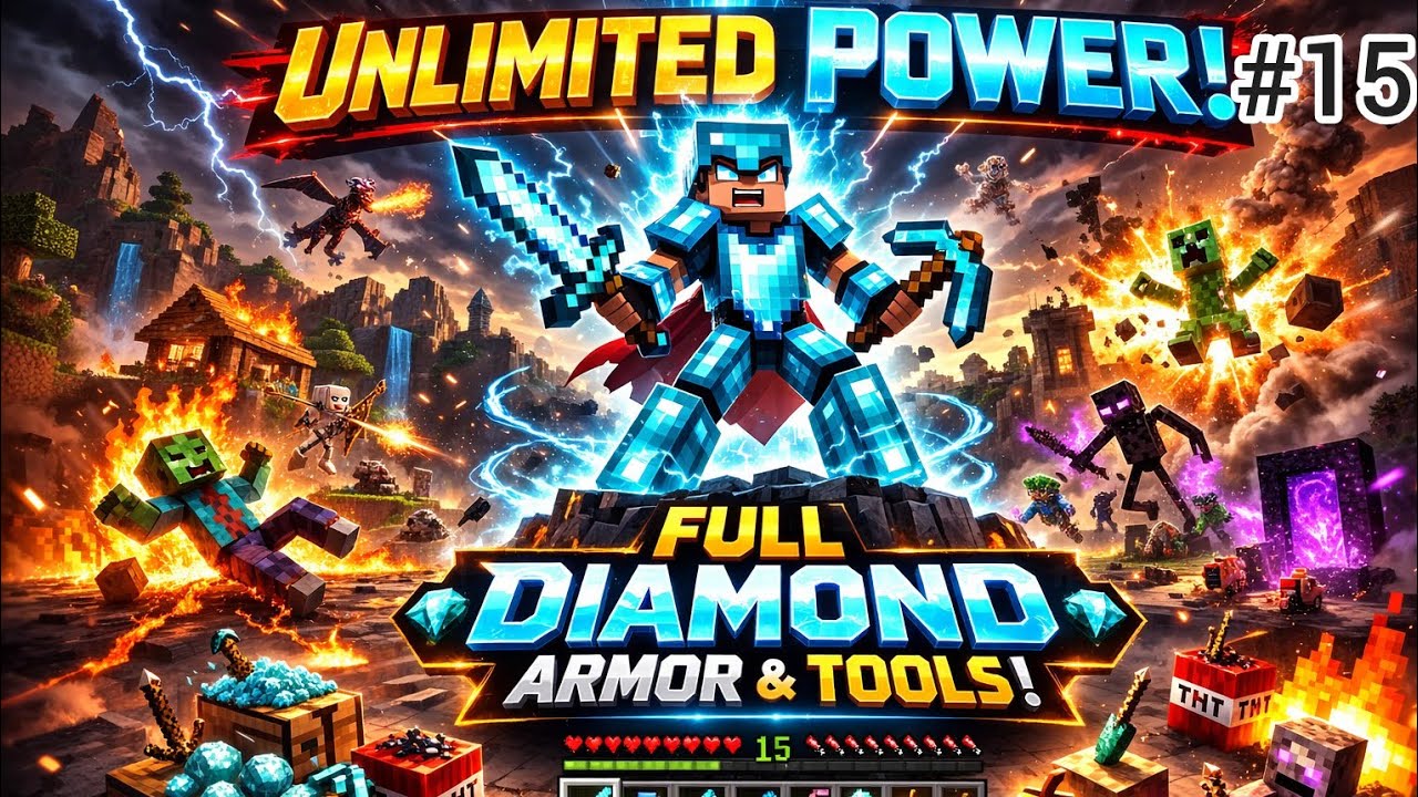 Diamond Armor + OP Tools = Total Destruction! 💥💎 | Minecraft Survival ...