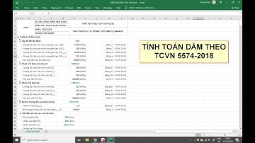 Tính dầm bê tông cốt thép TCVN 5574-2018