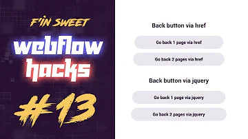 #13 - Create a back button with href Javascript or jQuery click function