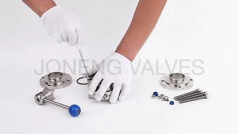 Assembly sequence of stainless steel sanitary mixing proof BFY with pull handle from Joneng