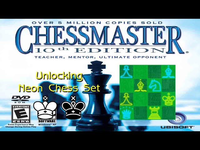 Unlocking Chess Set #3: “Neon 2D” (CHESSMASTER 10th EDITION [PC]) 